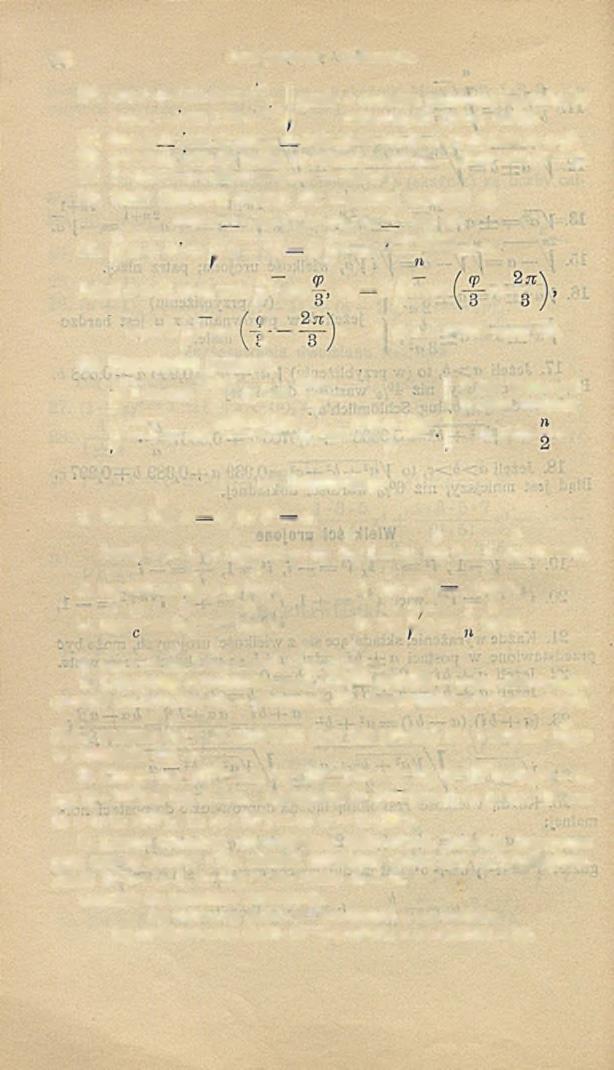 4.G Dział pierwszy. Matematyka. 26. cos x -t- i sin x = e'x, gdzie e oznacza podstawę Iogarytm ów cos a: t sin x = e~~x, I naturalnych (patrz niżej). 27.