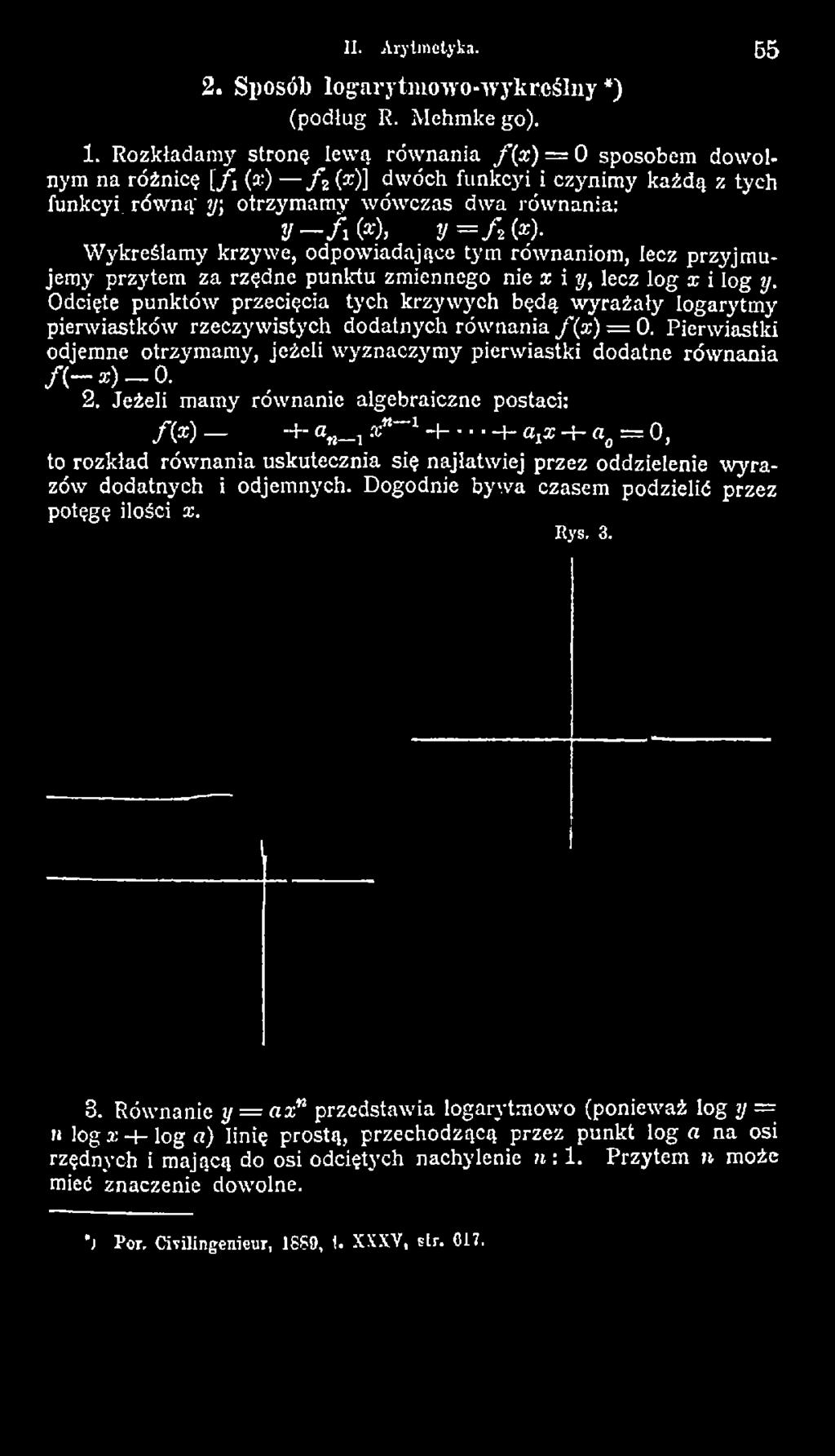 Pierwiastki odjemne otrzymamy, jeżeli wyznaczym y pierwiastki dodatne równania / ( x) o. 2. Jeżeli mamy równanie algebraiczne postaci: / ( * ) -+- «_!