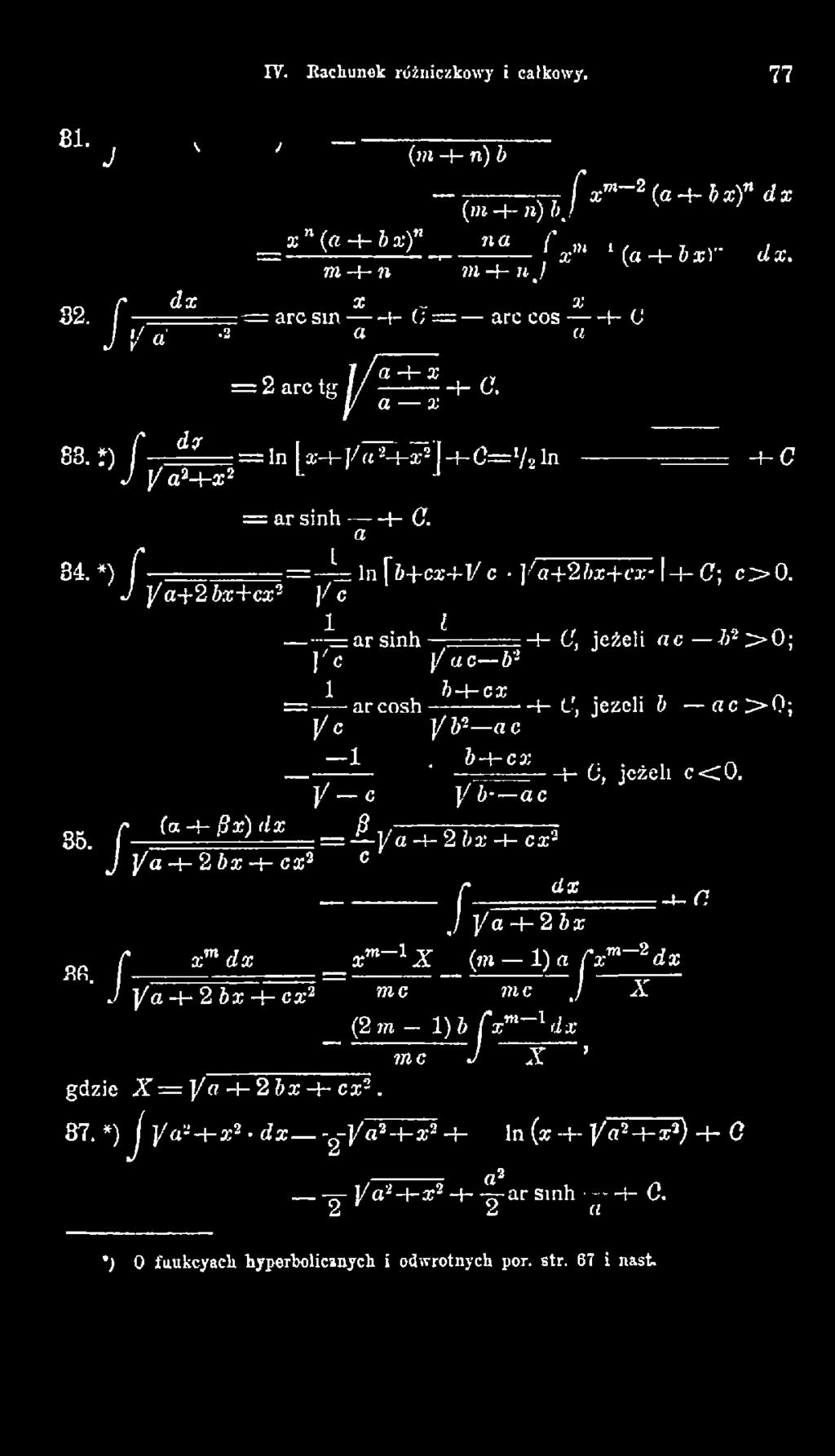 }/ c J/ b- ac O- r ( a - h ß x ) ilx ß --------;r-;----- ;-------5 35. I y a -+ -2b x -h -cx1 J ya -t-2bx -+-cx3 c / / (IX m-----------y-r?