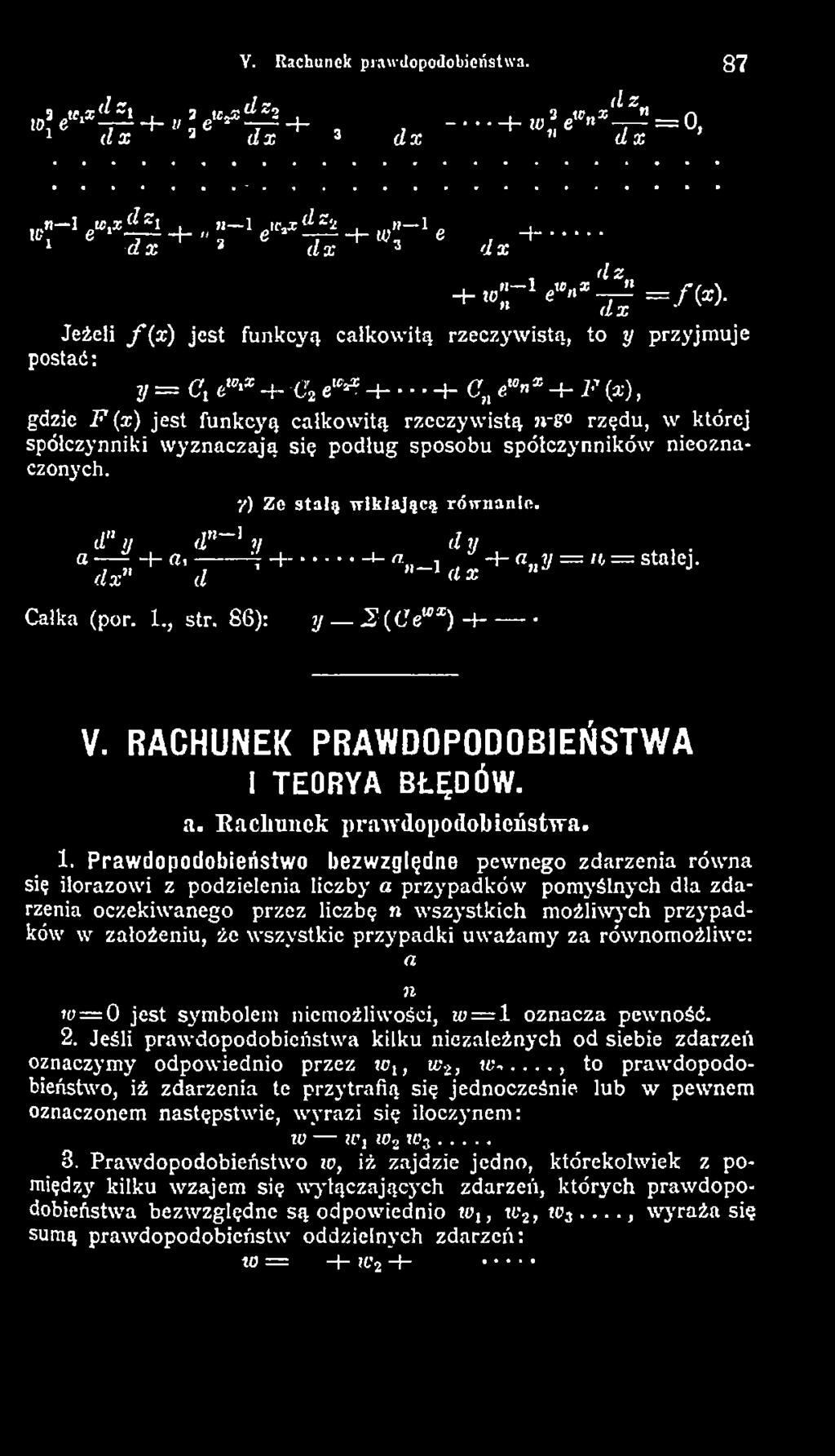 .. -4- n dx" d n~ l <tx " Całka (por. 1.