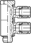 MW-2L57016 12 3/8 MW-2L57017 12 1/2 Złącze proste przelotowe, tworzywo Kompletne przyłącze BANJO podwójne, mosiądz R 56