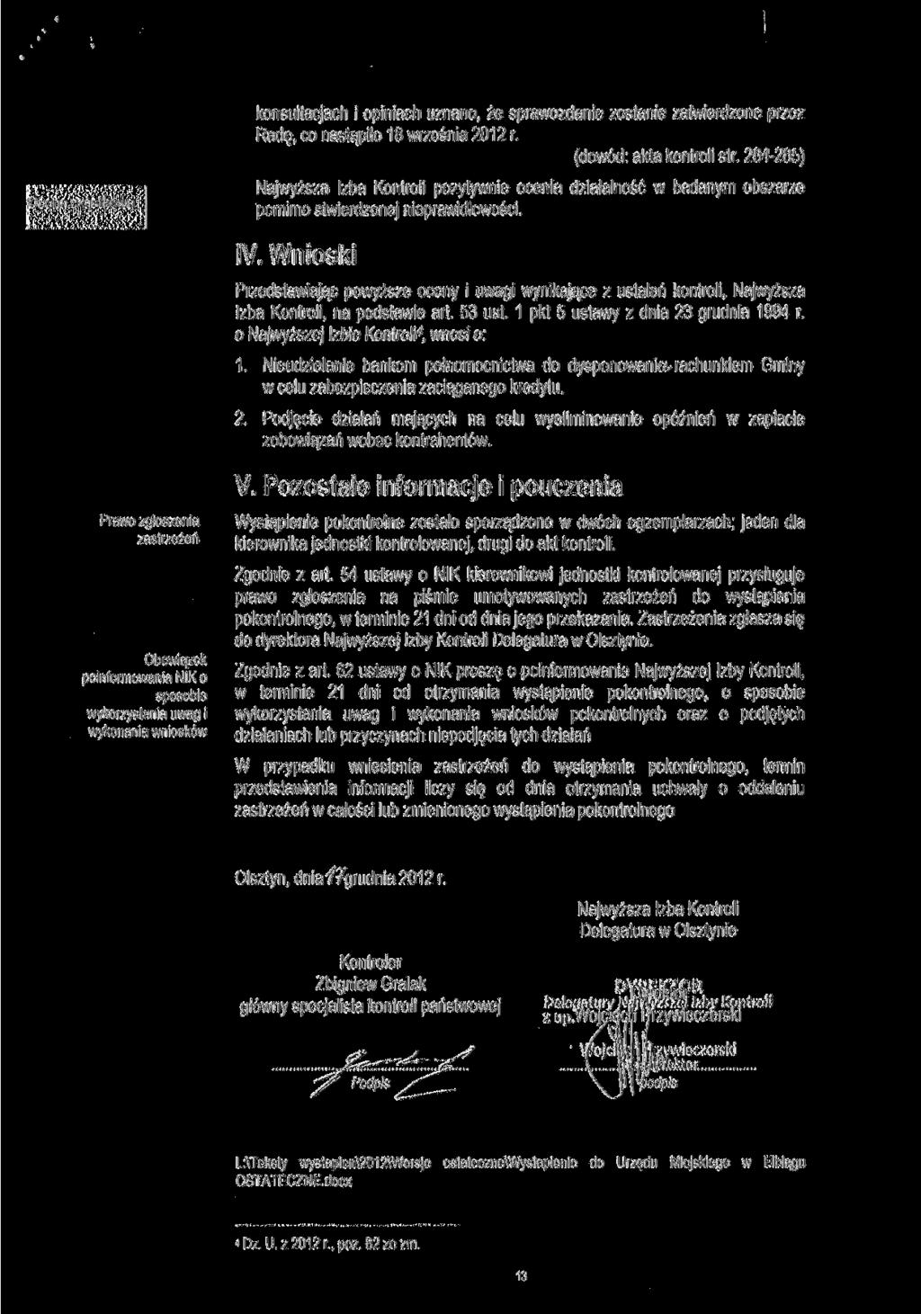 Ocena cząstkowa Prawo zgłoszenia zastrzeżeń Obowiązek poinformowania N!