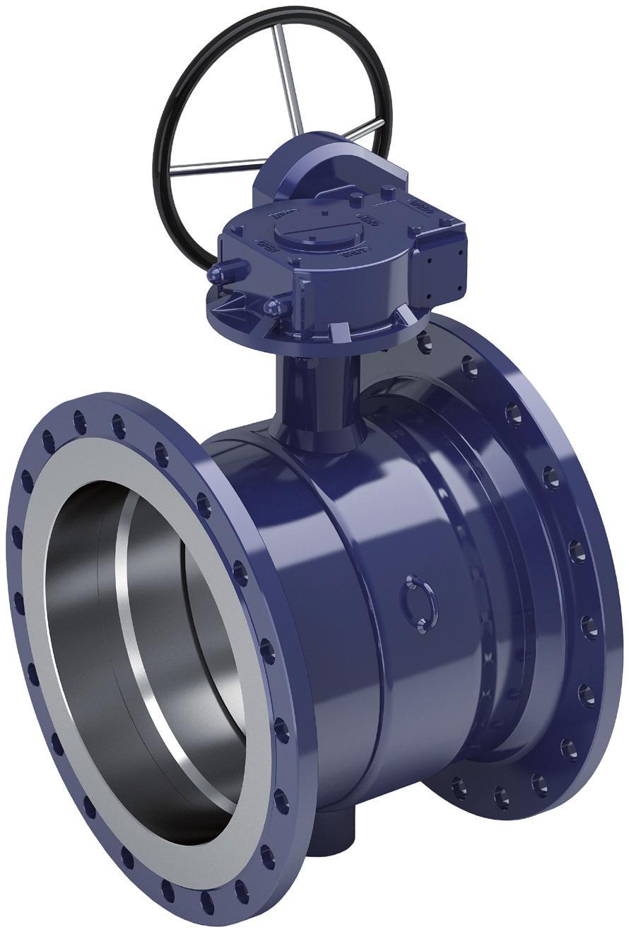 Typ BFS z końcówkami kołnierzowymi z pełnym przelotem Korpus: DN 300-500: stal EN 10217-2 P235GH (1.0345) DN 600-800: EN 10028-3 P355NL1 (1.0566) Wrzeciono: EN X8CrNiS18-9 (1.