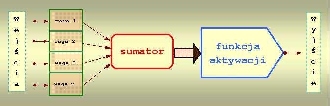 Schemat neuronu opracowany przez