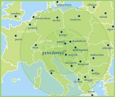 avtocestnih povezav in najpomembnejših emitivnih turistiènih tržišè.