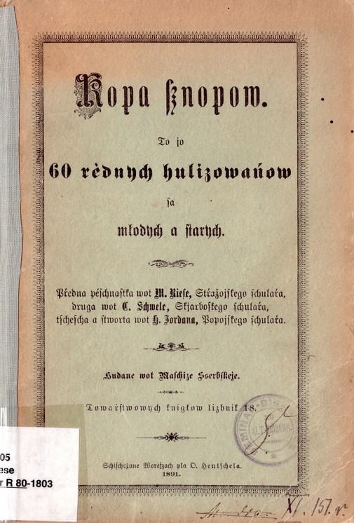 Ten pšašany źašo: Mója myšyna, glich póžedam, až dejš źins wjacor sebje pśelazowaś psalm 41, 1 3! To budu, wótegroni cerkwjeńc, źěšo domoj, spśěgnu kónjowu a pśiwjeźe Starikowej to drjewo.