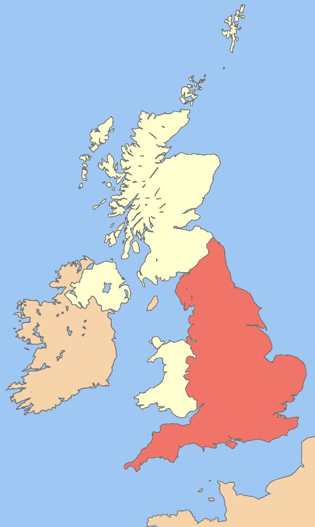 Anglia England. Jest największym krajem Zjednoczonego Królestwa (53 miliony mieszkańców).