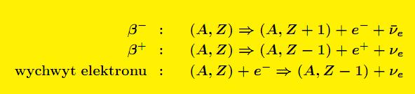 Rozpad beta To najważniejszy proces w gwiazdach konkurujący z fuzją