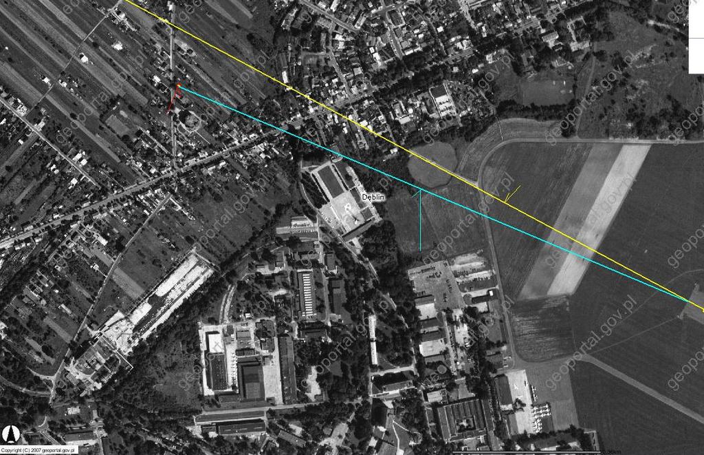 1350 M OD PROGU PASA 2 Miejsce wypadku zaznaczone na zdjęciu