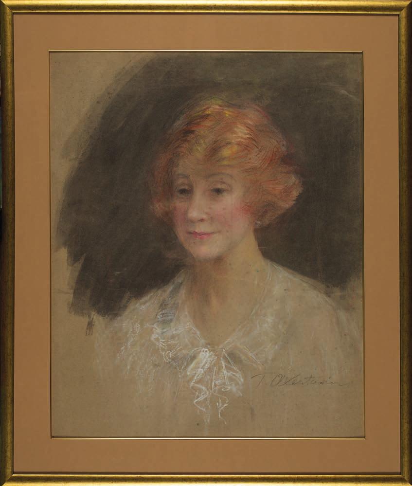 15. Teodor AxEnTOWIcZ (1859-1938) POrtret KOBiety Pastel, papier, 58 x 48 cm, sygn. p.d.: t. Axentowicz. do konserwacji. 20.000,- Malarz, pastelista, litograf.