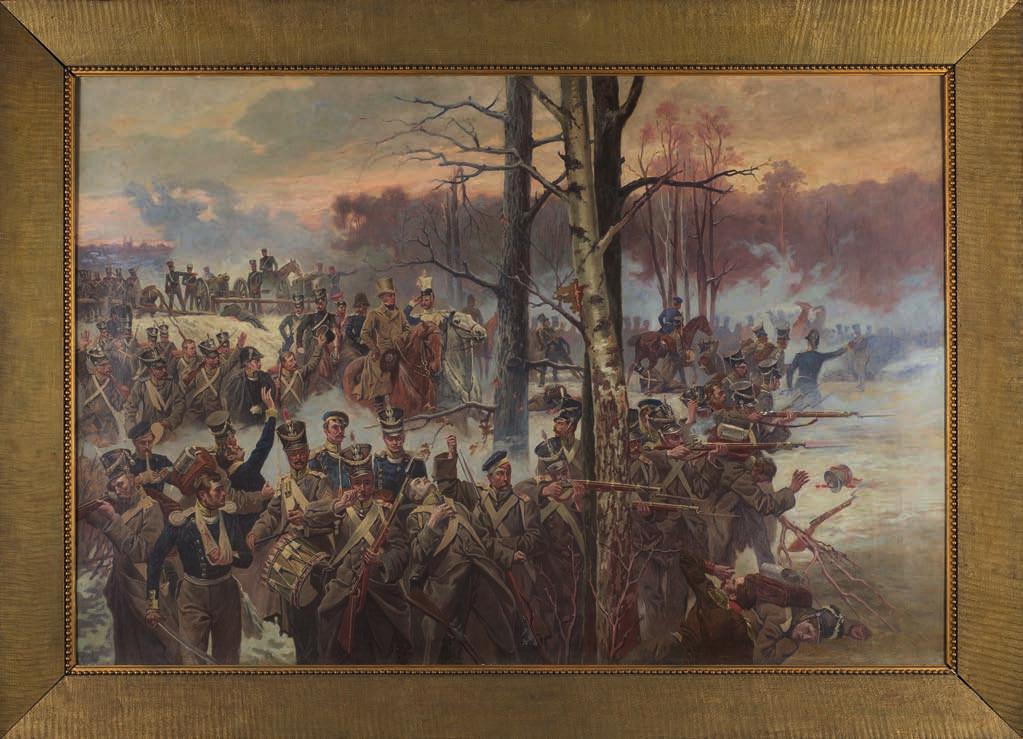 34. OlSZYnKA grochowska Olej, płótno dublowane, 102 x 153 cm, niesygnowany, po konserwacji, retusze konserwatorskie, pracownia Wojciecha Kossaka.