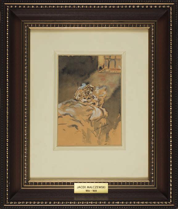 38. jacek malczewski (1854-1929) SyBiRACy W CeLi Akwarela, gwasz, papier, 17 x 24 cm, sygn. p.d.: J. Malczewski 1878. 10.000,- Posiadała Z.K.