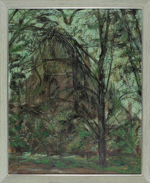 51. Edward DWuRnIK (1943-2018) BiAŁe tulipany Akwarela, papier, 27,5 x 46 cm, sygn. p.d.: 2015 e. dwurnik, na odwrocie naklejka autorska. 2.600,- Urodził się w 1943 roku w radzyminie.