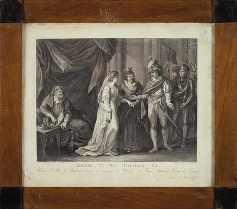 Suntach, ś.d.: HeNri ii. et rosamonde / ils ont été découverts, dans le berceau du jardin à Woodstock, par la reine eleonore, p.d.: Histoire d'angleterre, ok. 1790 r. Stan do konserwacji. 1.500,- 65.