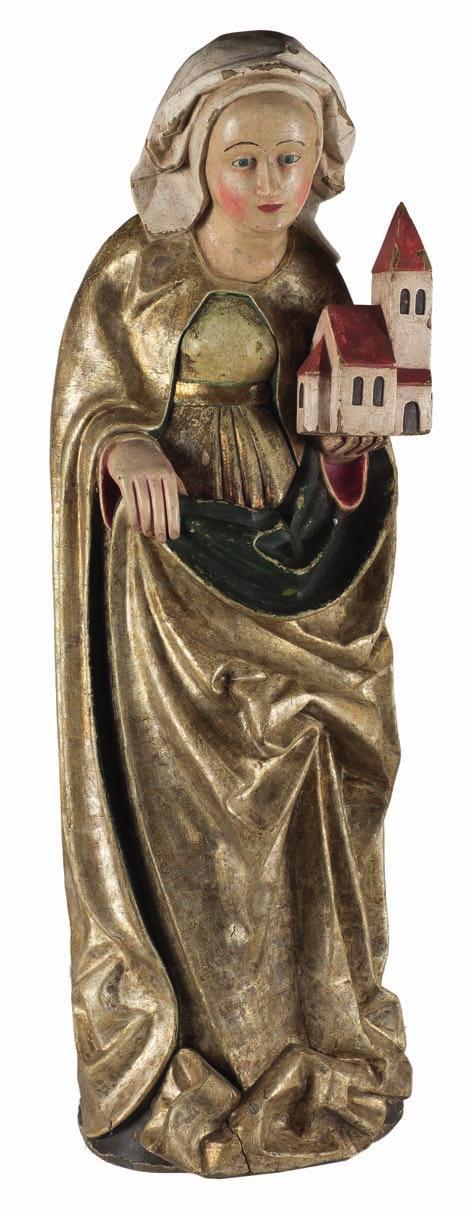 ), polichromia i złocenie XiX w., wys. 80 cm, gł. 15 cm.