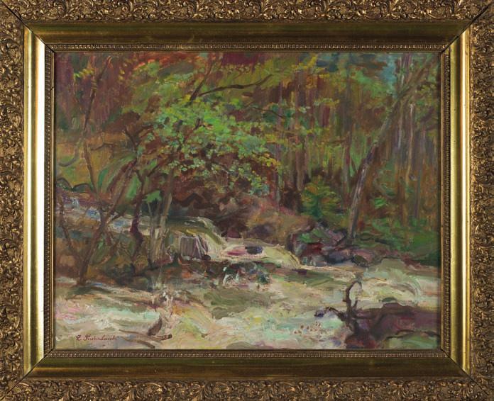 Zdzisław PRZEbInDOWSKI (1902-1986) PeJZAż Olej, płótno, 48 x 63 cm, sygn. l.d.: Z. Przebindowski. 7.000,- Malarz, uczeń Carla Morgensterna, współzałożyciel Bractwa św. Łukasza.