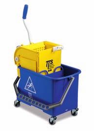 Double Bucket Secchio doppio 20 L Ideale per la pulizia professionale di piccoli ambienti Divisorio amovibile Maniglia trasversale. Ruote Ø 50 mm.