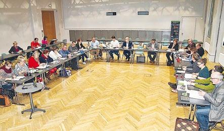 Rěčnica župneho předsydstwa župy Handrij Zejler Wojerecy Christina Šołćina informowaše wo skutkowanju župy, wo stykach k šulam a towarstwam a wo mnohostronskich zarjadowanjach za šulerjow a