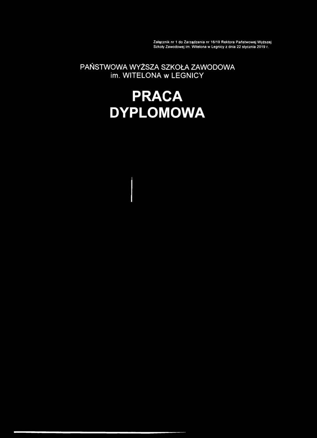 Załącznik nr 1 do Zarządzenia nr