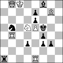 matującego hetmana. 1.Kf6 d4 2.Gg5 He5# 1.Kd5 W:h5 2.Gc5 He4#.