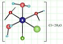 heksaakwachromu(iii) [Cr(H 2 O) 5 Cl]Cl 2x H 2 O