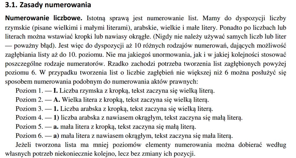 Lista numerowana i punktowana Więcej na ten