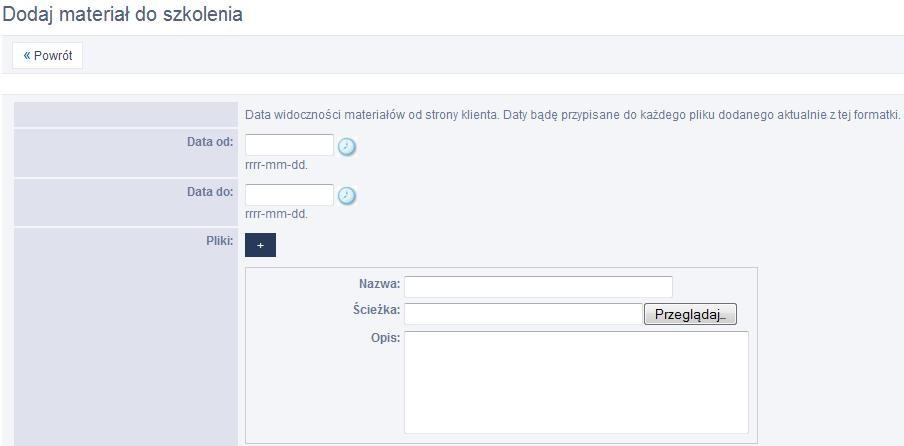 Lista propozycji szkoleń Tabela zawiera wszystkie propozycje szkoleń jakie zostały dodane przez trenera. Powyżej listy znajduje się rozbudowany filtr pozwalający na wyszukanie konkretnej propozycji.