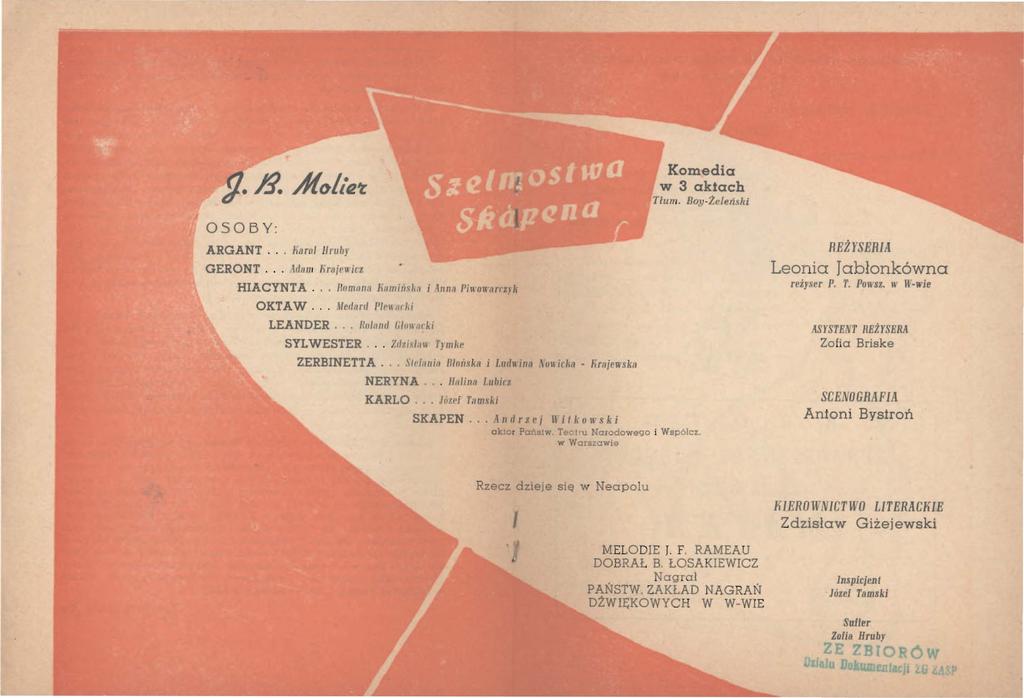 Komedia w 3 aktach Tłum. Bo~ - 'leleńshi OSOBY: ARGANT... hnrol llrulij GERONT... 1clum l1r11j1 11 itz HIACYNTA... T111m11n:i Ji11111i11.~1 1 i trm.1 / 1 ill 111rnrrz_ll1 OKTAW.