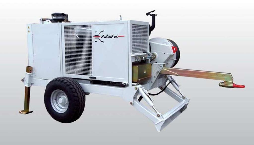 Wciągarka hydrauliczna model 107R8 PARAMETRY CECHY I OPCJE Maksymalne obciążenie 90 kn Prędkość przy maksymalnym naciągu 2,0 km/h Maksymalna prędkość 5,0 km/h Siła z maksymalną prędkością 36 kn