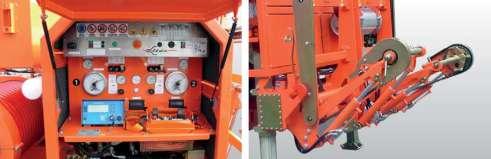 standardowe - dwa obwódy hydrauliczne z negatywnym układem hamulcowym - dwa dynamometry do bezpośredniego