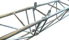 Katalog D Konstrukcje aluminiowe Platforma pozioma o konstrukcji trójkątnej 013G Model 013/G Platforma pozioma o trójkątnej konstrukcji. Stosowana do zawieszenia poziomego w przestrzeni roboczej.