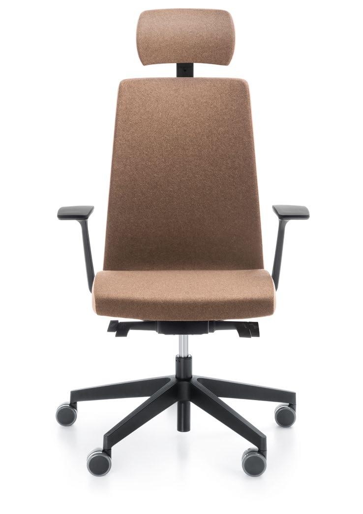 Elegancja + wygoda Krzesło obrotowe powinno zapewniać komfort pracy i dbać o właściwą postawę naszego kręgosłupa. Motto idealnie łączy obie te cechy.