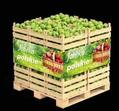 przestrzeń na reklamę, zamieniając zgrupowane palety w