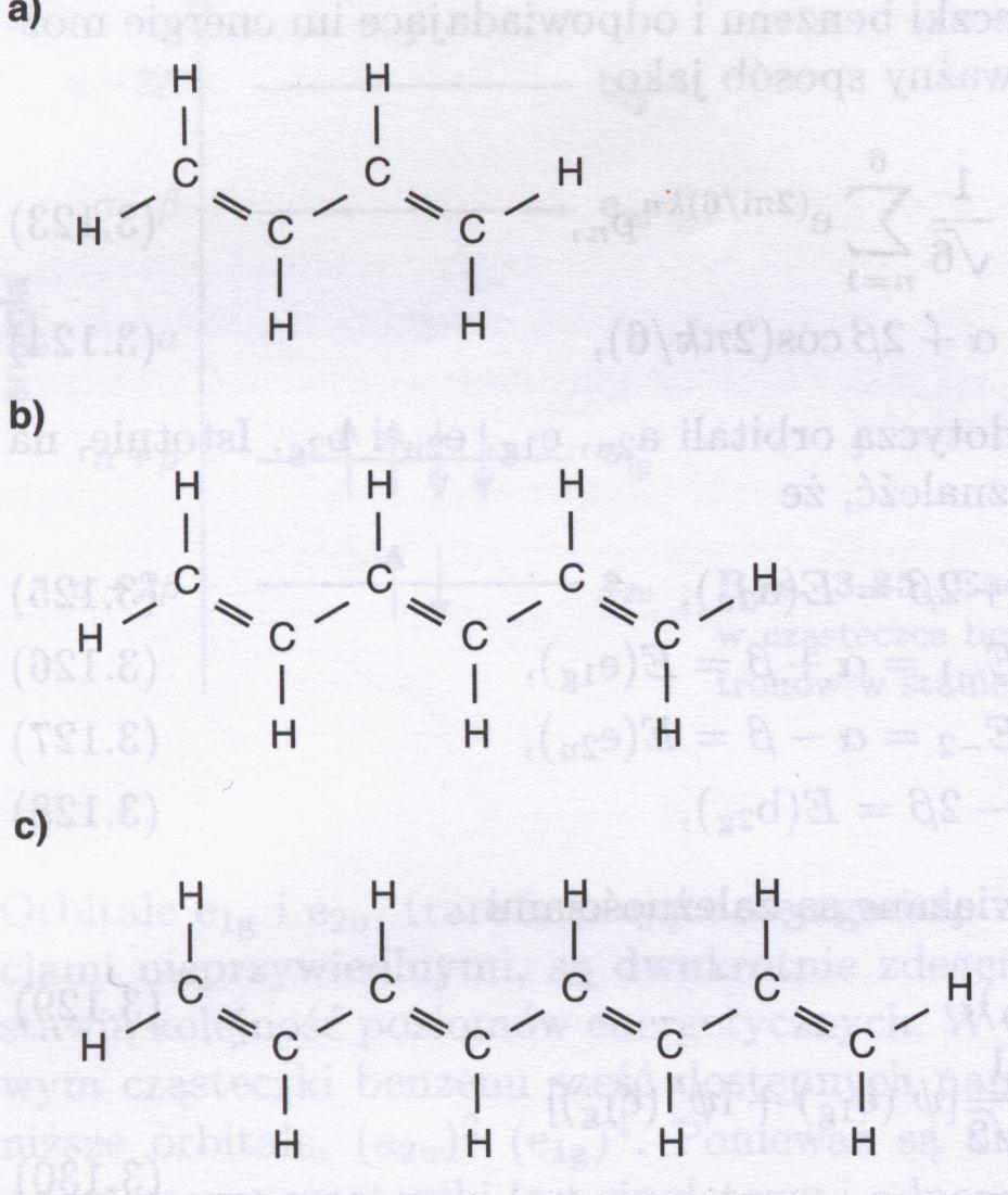 Cząsteczk Cząsteczk olmeów Wązaa σs są zlokalzowae twoząsztywy szket atomast ektoy twozące wązaa π są zdokalzowae.