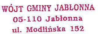 WÓJT GMINY JABLONNA 05-110 Jabłonna ul Modlińska 152 W.0050.70.2018 Zarządzenie Nr 7012018 Wójta Gminy Jabłonna z dnia 16 maja 2018 r.