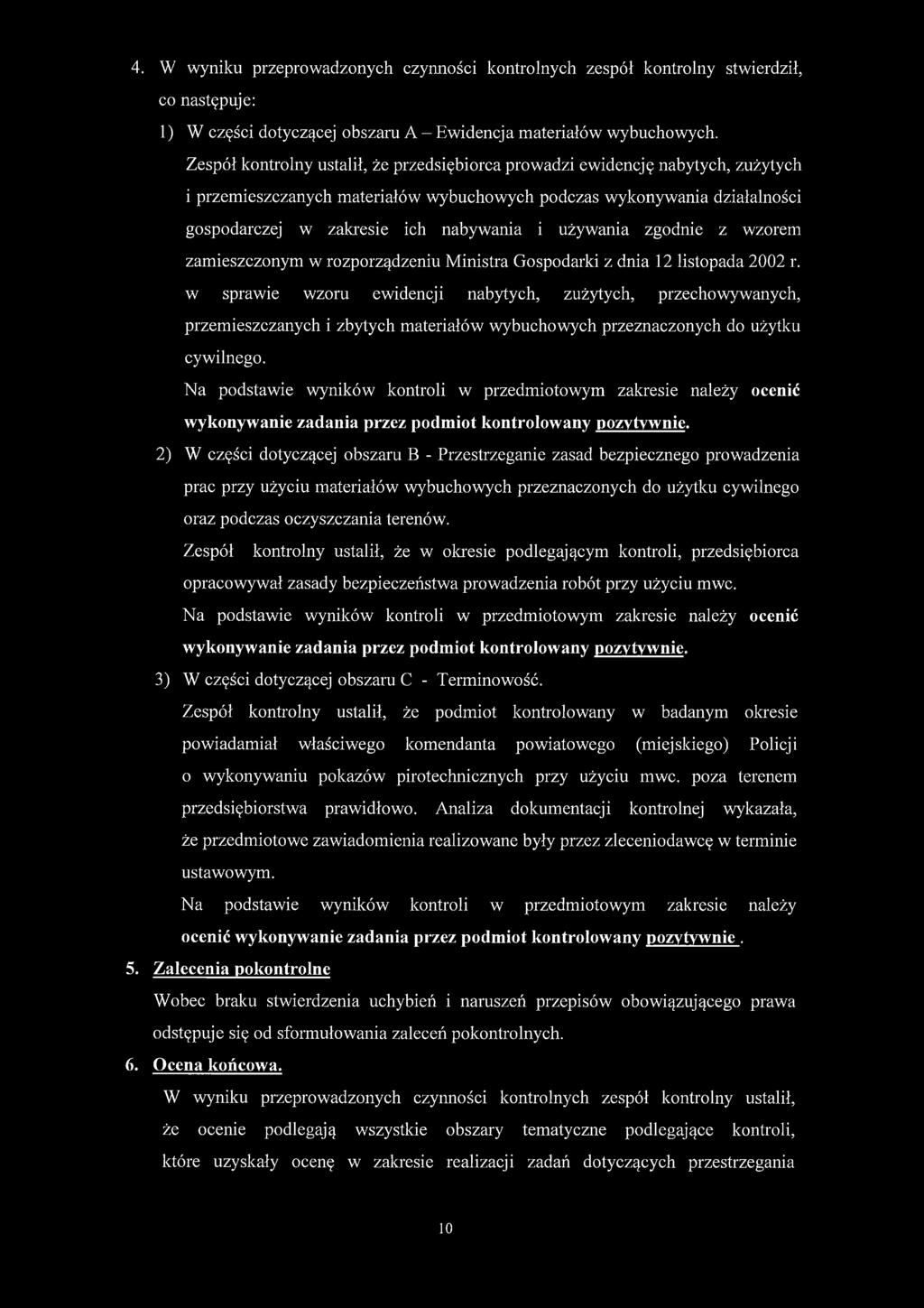 używania zgodnie z wzorem zamieszczonym w rozporządzeniu Ministra Gospodarki z dnia 12 listopada 2002 r.