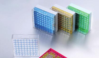 62,30 zł 56,07 zł Statyw na probówki 1,5 ml, 2 ml, Top-Rack Statyw na probówki 1,5 ml 2 ml Top-Rack, z dwoma uchwytami. 80-miejscowy. Wykonany z polipropylenu. Odporny na temp. od -80 C do +125 C.