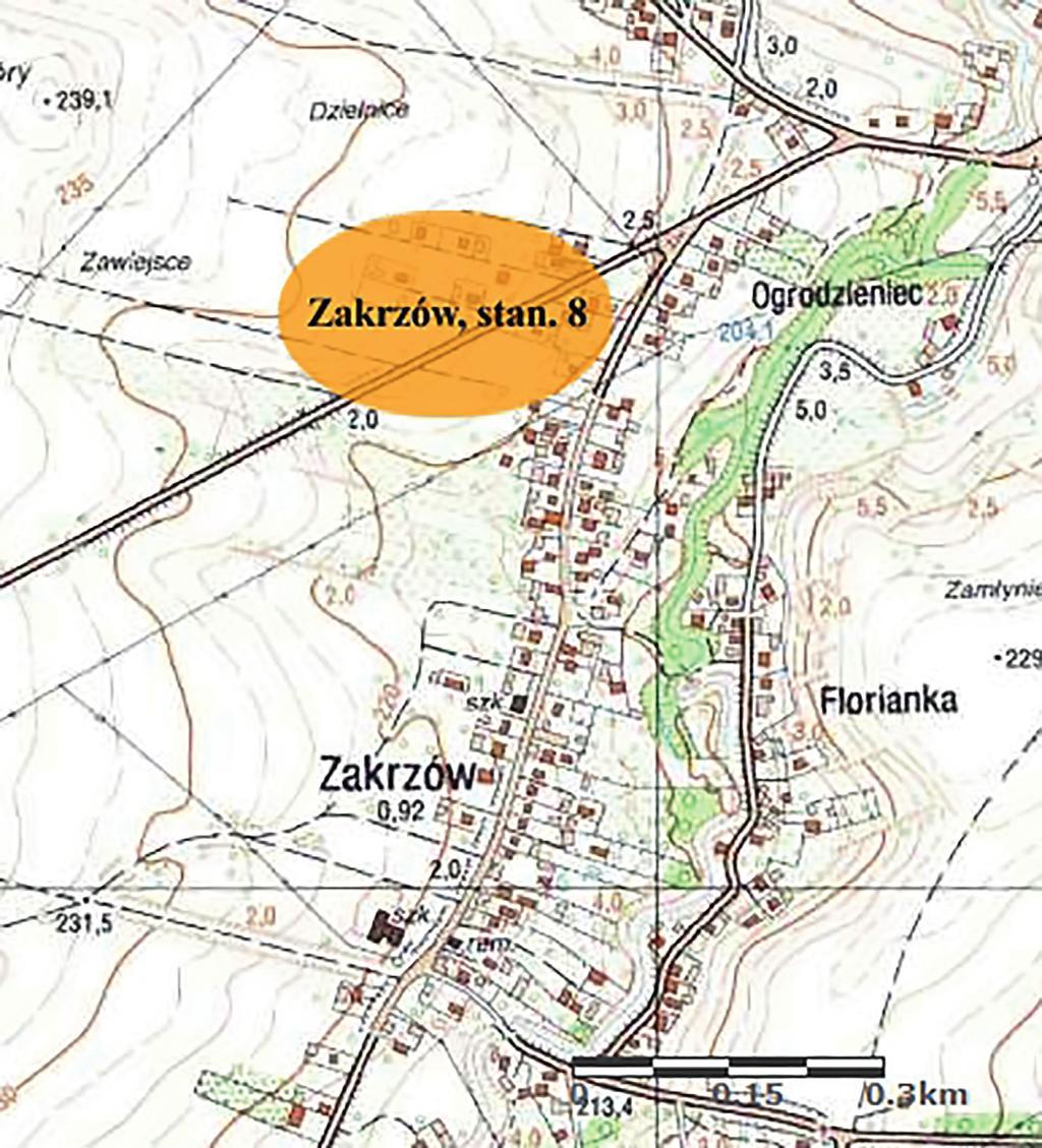 186 K. LAJS, J. M. FRAŚ CHARAKTERYSTYKA ZABYTKÓW KRZEMIENNYCH... K. LAJS, J. M. FRAŚ CHARACTERISTICS OF FLINT ARTEFACTS... 187 Mapa 2. Lokalizacja wykopów na stanowisku 8 w Zakrzowie gm.