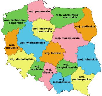 [pmp] Rycina 16 Porównanie liczby bezwzględnej pacjentów leczonych hemodializami na dzień 31.12.2016 w poszczególnych województwach. Comparison of total number of patients treated with HD on 31.12.2016 in different regions.