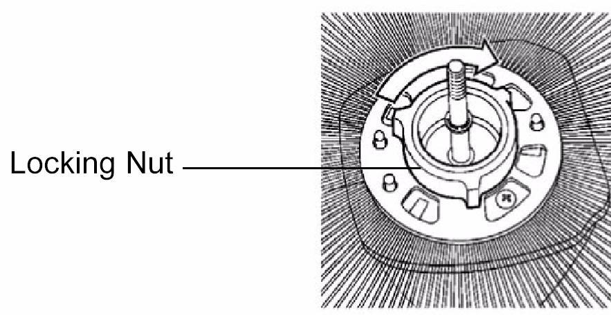 gegen den Uhrzeigersinn). Bringen Sie das hintere Schutzgitter in Position. Stellen Sie sicher dass die Befestigungslaschen am Schutzgitter passen (Abb. 1).