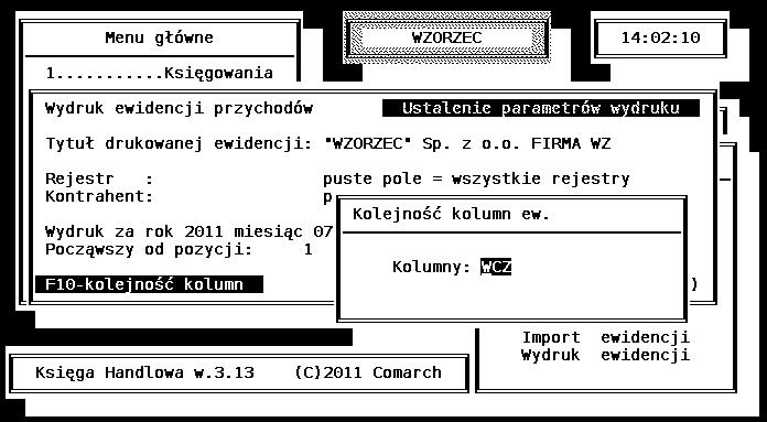 Rys 297. Edycja kolumn wydruku 19.3 Załącznik 1 - Konfiguracja komputera Konfiguracja komputera pod obsługę programu KH zależy od systemu operacyjnego, w którym program KH ma pracować.