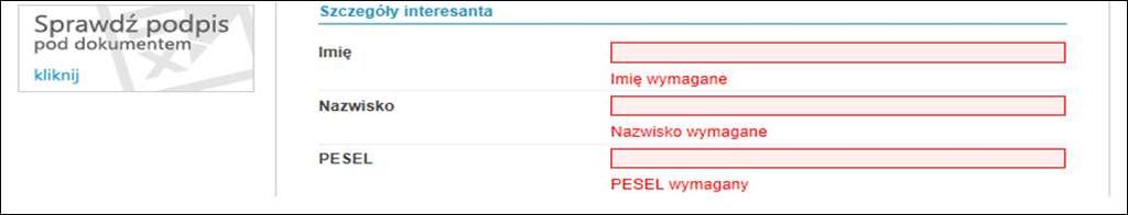 właściciela konta z którego jest wypełniana, nie ma możliwości wypełnienia Elektronicznej Aplikacji w imieniu innej osoby. (rys. 4) 5. Wypełnij Adres zameldowania stałego oraz Adres pobytu.