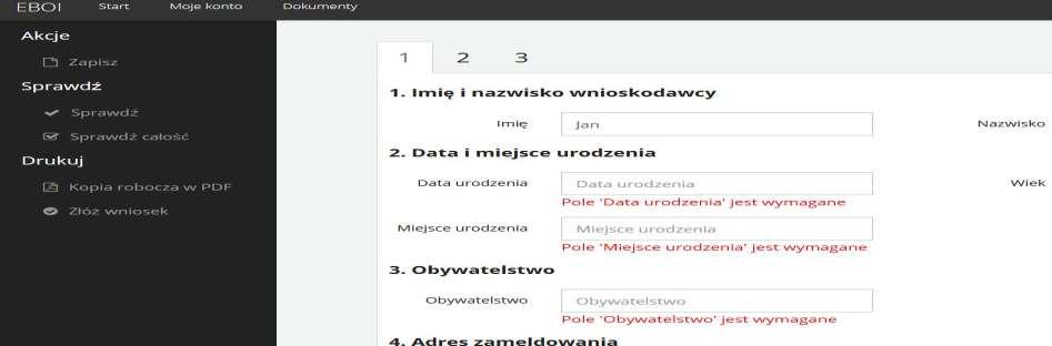 W przypadku kliknięcia polecenia Zapisz bez nadania własnej nazwy, system EBOI automatycznie wygeneruje jej nazwę wg wzoru: NCK Młoda Polska 2019 _data utworzenia_godzina utworzenia.