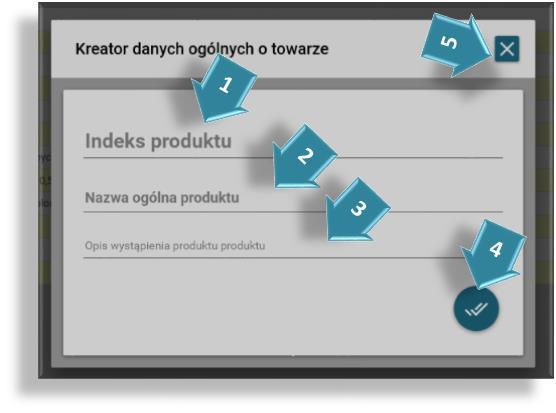 EDYCJA DANYCH GŁÓWNYCH O POZYCJACH MAGAZYNOWYCH rys. 2. Dopisanie danych ogólnych o towarze 3.