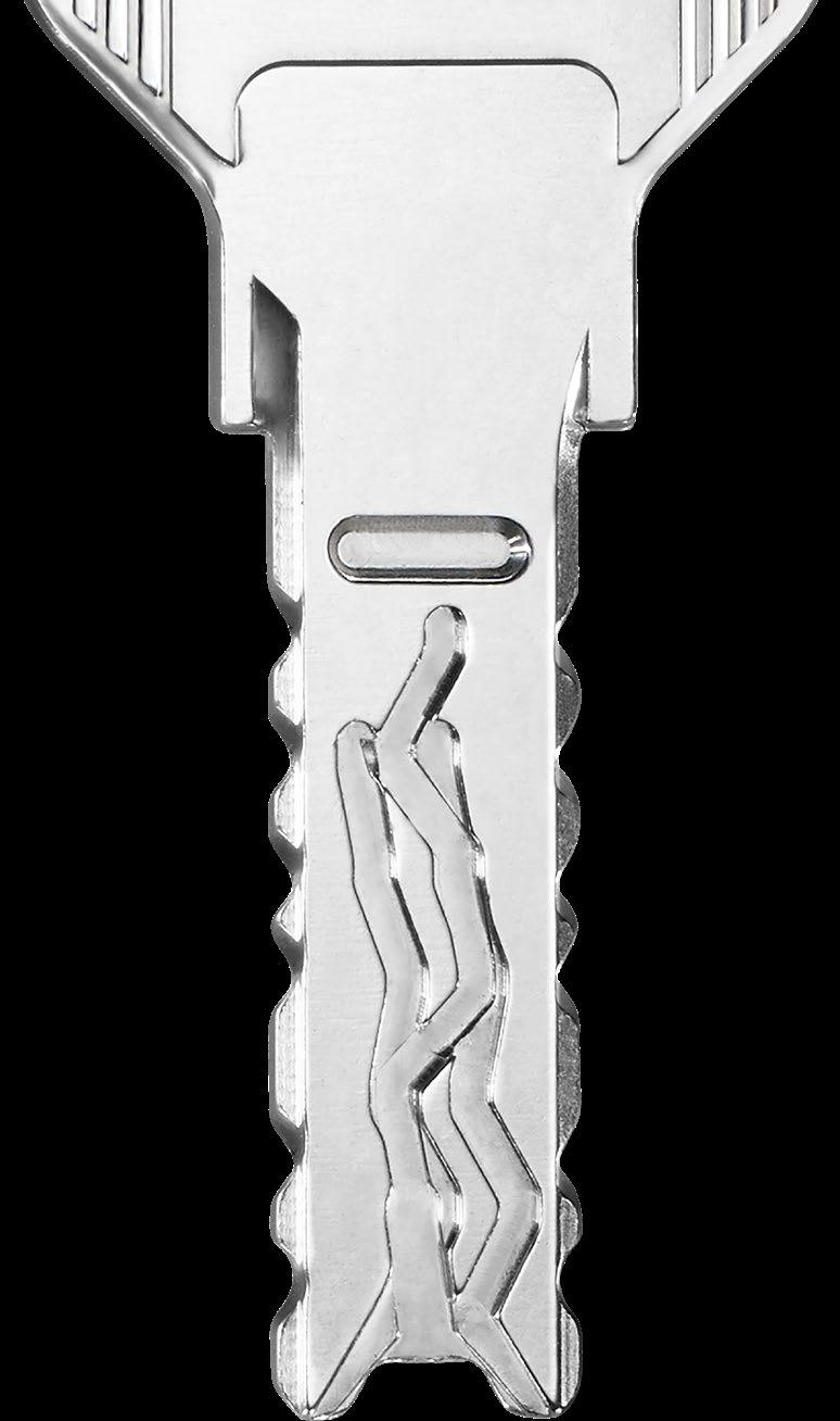 Klucze 4KS Inteligentna technologia połączona z funkcjonalnym designem wykonane z wysokogatunkowego nowego srebra system przecinających się krzywych Zoptymalizowany kształt końcówki klucza