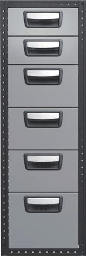 Szerokość kolumny szuflad: 24 mm, wysokość: mm z dwiema szufladami 108 mm, trzema szufladami 162 mm i
