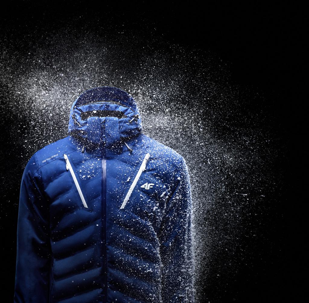 Marka 4F stworzyła membranę NEODRY, by zapewnić odpowiednią oddychalność produktów chroniących przed deszczem i śniegiem.