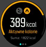 Dobrze jest być aktywnym, ale gdy ciężko trenujesz, musisz pamiętać aby zaplanować dni odpoczynku o niskim poziomie aktywności. Licznik aktywności automatycznie resetuje się codziennie o północy.