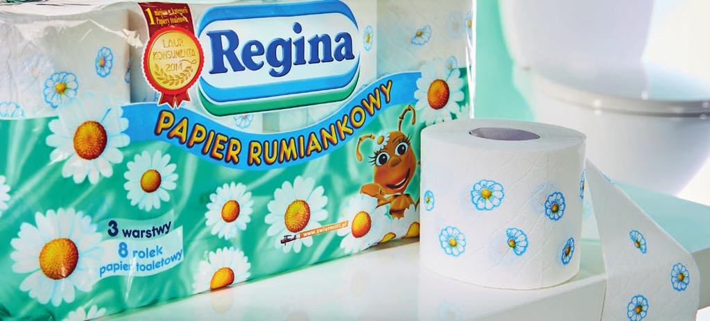 3 warstwy Papier toaletowy rumiankowy Regina pak.