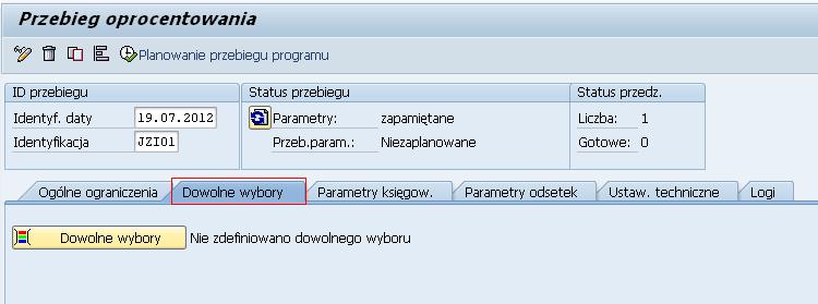 3. Zapisz wprowadzone parametry za pomocą ikony. 4. Przejdź do zakładki Szczegółowe ograniczenia 5.